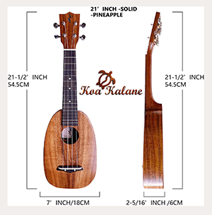 Hawaii Ukulele Soprano All Solid Acacia Koa The Famous Pineapple Style